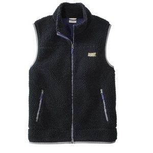 NWT Men's Mountain Pile Fleece Vest in Black